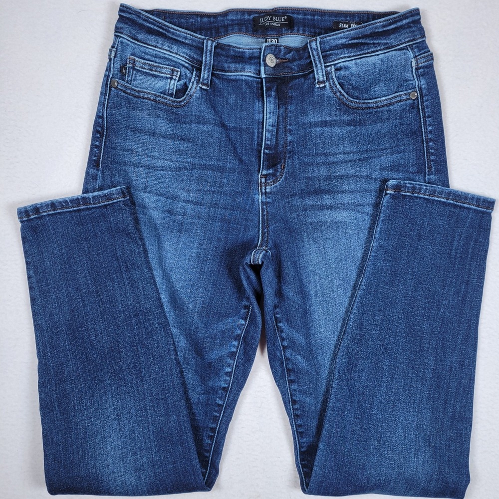 Judy Blue Women's Slim Fit Distressed Dark Blue Denim Jeans Size 11/30 - Picture 1 of 10